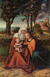 Allemand : Hl. Anna Selbdritt La Vierge et l