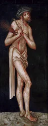 French : Sündenfall : Adam Souffrant du Christ