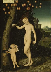 Allemand : Venus mit Amor als Honigdieb Venus and Cupid as Honey Thief (Vénus avec Amour comme voleur de miel)