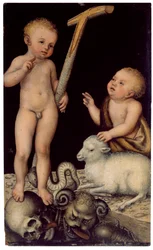 Jésus et St Jean en tant que garçons