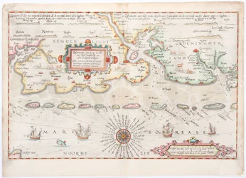 Carte de la Frise orientale de 1584 par Waghenaer