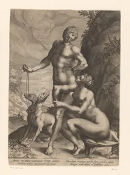 Vénus et Adonis avec deux chiens