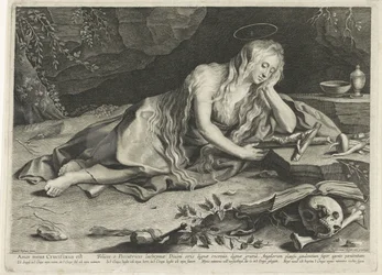 Marie Madeleine pénitente dans une grotte