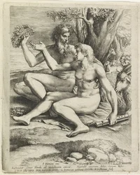 Jeune et vieux berger de chèvres