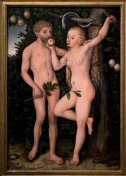 Adam et Ève. Peinture de Lucas Cranach l