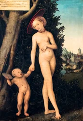 Vénus et Cupidon volant du miel
