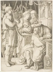 David jouant de la harpe devant Saül