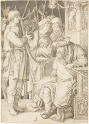 David jouant de la harpe devant Saül