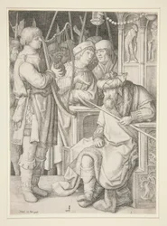David jouant de la harpe devant Saül