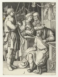 David joue de la harpe pour Saül