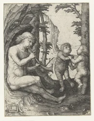 Garçon avec un instrument à vent