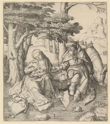 Repos pendant la fuite en Égypte, vers 1506