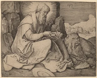 Saint Jérôme dans un paysage