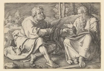 Saints Pierre et Paul assis dans un paysage, 1527