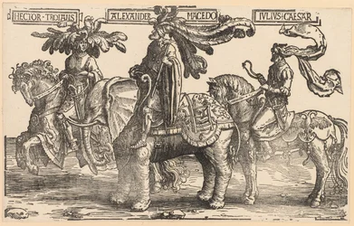 Les Neuf Héros : Hector de Troie, Alexandre de Macédoine, Jules César