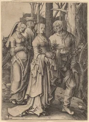 Les deux couples dans la forêt