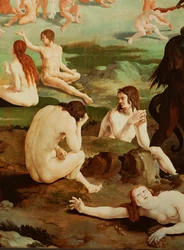 Les morts sortant de leurs tombeaux (huile sur bois)