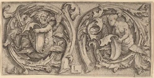 Triton et Sirène dans les vrilles