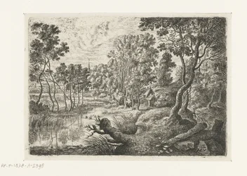 Paysage avec un ruisseau
