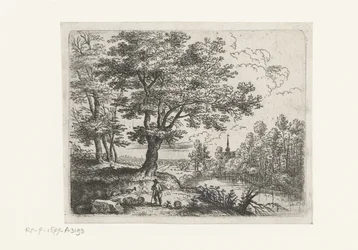 Paysage avec un berger