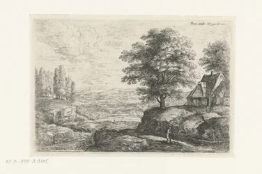 Paysage avec un homme avec un bâton (Six paysages)