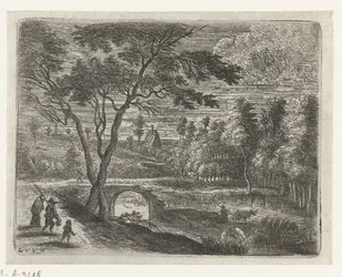 Paysage avec une ruine de pont (série: Petits paysages)