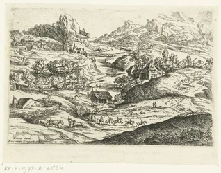 Paysage avec cavaliers