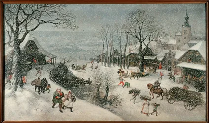 Hiver (février) (huile sur toile)