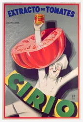 Affiche publicitaire pour les tomates en conserve 