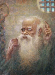 Socrate (469-399 av. J.-C.) en prison