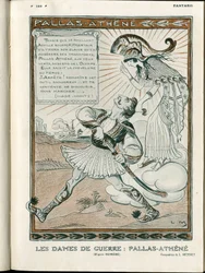 Illustration dans "Fantasio", 01/04/15 - la femme de la guerre Pallas-Athénée guerre 14-18