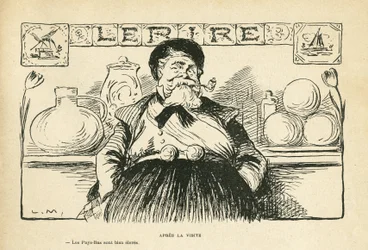 Illustration dans Le Rire, 08/06/12 - Après la visite du Président - Fallières Armand (1841-1931)