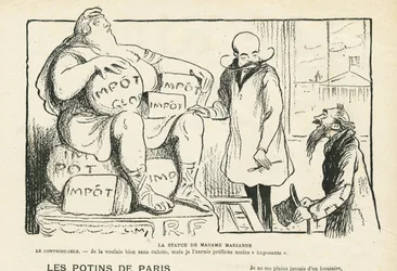 Illustration dans Le Rire, 29/02/08 - La statue de Madame Marianne