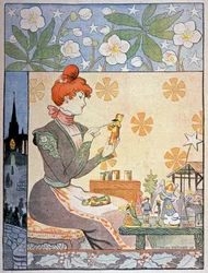 Peinture de santons en Provence, 1898