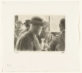Hommes dans un café