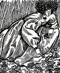 Les Poèmes de Ronsard. Gravure originale sur bois, 1902, 1923