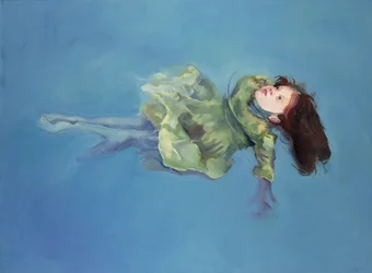 Fille flottante, 2004 (huile sur toile)