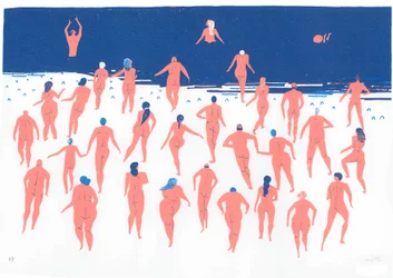 Nude Beach Run, 2016 (sérigraphie)