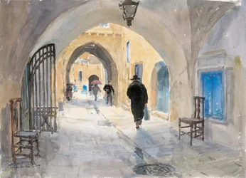 Rentrer chez soi, rue Habad, Jérusalem