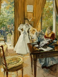 Dans le salon, 1897