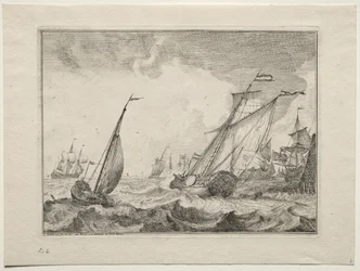 Navires dans une tempête