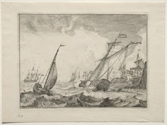 Navires dans une Tempête, 1701