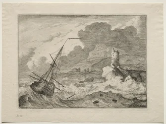 Tempête en mer, 1701