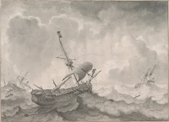 Navires sur une mer agitée
