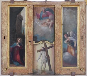 Annonciation, Dieu le Père en gloire et le précieux sang du Christ