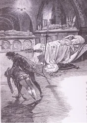 Belle Juliette qui reste avec les anges., illustration de Roméo et Juliette
