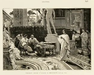 Mécène écoutant Virgile lire l