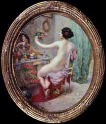 La toilette. Peinture de Ludwig Deutsch (1855-1935)