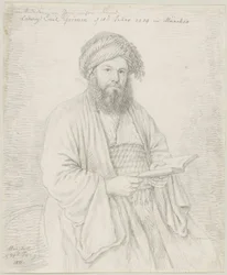 Le père carmélite Wolfgang Bock en costume oriental