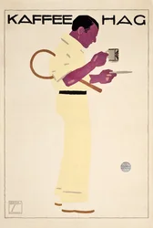 Affiche publicitaire pour Kaffee Hag